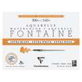 Clairefontaine | FONTAINE Watercolour Paper — satin, block (glued on 4 sides), 20 cm x 14 cm, satin, 1. block of 15 sheets