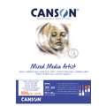 CANSON® | Mixed Media Artist paper — various formats, A3 - 29.7 cm x 42 cm, 300 gsm, cold pressed, 1. Bound pad of 25 sheets