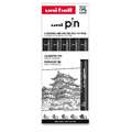 uni-ball | uni pIn FINE LINE pen sets — 5 black pens, Set ASP008