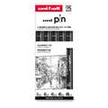 uni-ball | Pin fine line pens — sets of 5, line wdiths: 0.2 mm, 0.4 mm, 0.6 mm, 0.8  mm, 1  mm