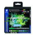 STAEDTLER® | Pigment brush pens 371 — sets of 12, cool colours set, set, brush tip