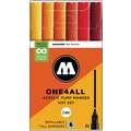 MOLOTOW™ | ONE4ALL Acrylic Pump Markers 127HS — 6 marker sets, Hot colours set