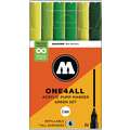 MOLOTOW™ | ONE4ALL Acrylic Pump Markers 127HS — 6 marker sets, Green set