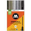 MOLOTOW™ | ONE4ALL Acrylic Pump Markers 127HS — 6 marker sets, Grey set