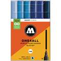 MOLOTOW™ | ONE4ALL Acrylic Pump Markers 227HS — 6 marker themed sets, Blue set