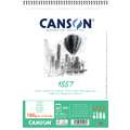 CANSON® | 1557® Spiral Drawing Pads — 180 gsm, 21 cm x 29.7 cm, 180 gsm, hot pressed (smooth)