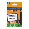 BiC® | Kids Multi-Surface Colouring Pencils — sets, 3 pencils, 1 sharpener, 1 cloth