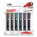 DARWI® | MARBEL UNIVERSAL MARKER — sets of 6, metallic colours, set, 4 mm
