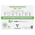 Clairefontaine | FONTAINE Watercolour paper — extra white, 15 cm x 20 cm, rough (torchon), block (glued on 4 sides), 1. block