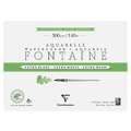 Clairefontaine | FONTAINE Watercolour paper — extra white, 26 cm x 36 cm, rough (torchon), block (glued on 4 sides), 1. block