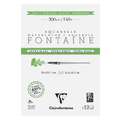 Clairefontaine | FONTAINE Watercolour paper — extra white, A4 - 21 cm x 29.7 cm, rough (torchon), pad (two sides glued), 1. block