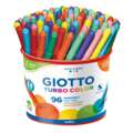GIOTTO | TURBO COLOR School Fibre Pens— sets, 96 pens (8 x 12 colours)
