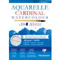 Clairefontaine | CARDINAL Watercolour pads — 300 gsm, A5 - 14.8 cm x 21 cm, 300 gsm, rough (torchon)|cold pressed, pad (bound on one side)