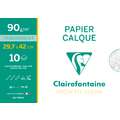 Clairefontaine | Smooth Tracing Paper — highly transparent, 70 gsm, A3 - 29.7 cm x 42 cm, pack of 10, 02. 70 gsm - pack