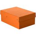 FALKEN | PureBox Storage Boxes — individual, A5, 10 cms deep, pastel orange, 4. 10 cms deep
