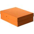 FALKEN | PureBox Storage Boxes — individual, A4, 10 cms deep, pastel orange, 4. 10 cms deep