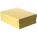 FALKEN | PureBox Storage Boxes — individual, A4, 10 cms deep, pastel yellow, 4. 10 cms deep