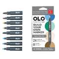 OLO™ | Premium Alcohol Marker sets ○ chisel nib — 8 markers, Sea & Sky, set