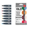 OLO™ | Premium Alcohol Marker sets ○ chisel nib — 8 markers, Manga II, set