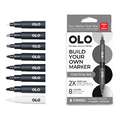 OLO™ | Premium Alcohol Marker sets ○ chisel nib — 8 markers, Cool grey, set