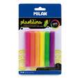 MILAN® | plastilina Modelling Clay Sticks — packs, 6 neon colours, 6 neon colours