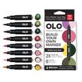 OLO™ | Premium Alcohol Marker sets ○ brush nib — 8 markers, Botanical, set