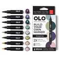 OLO™ | Premium Alcohol Marker sets ○ brush nib — 8 markers, Muted, set