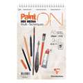 Clairefontaine | PaintON Mix Media Spiral pads — 250 gsm, Paint`ON White, 20 sheets, A5+, 1. Paint`ON White
