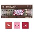 Kuretake | ZIG® MEMORY SYSTEM™ Calligraphy Marker — sets of 3 + ruler, set of 3 - rose/pink