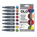 OLO™ | Premium Alcohol Marker sets ○ chisel nib — 8 markers, Comic, set