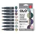 OLO™ | Premium Alcohol Marker sets ○ chisel nib — 8 markers, Muted, set