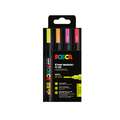 uni | POSCA PC-5M Paint Marker sets — 4 markers, neon colours - cardboard box