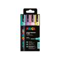 uni | POSCA PC-5M Paint Marker sets — 4 markers, soft/pastel tones - cardboard box