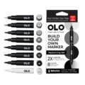 OLO™ | Premium Alcohol Marker sets ○ brush nib — 8 markers, Grey, set