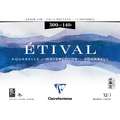 Clairefontaine | ETIVAL Cold Pressed Watercolour paper — spiral pads, 18 cm x 24 cm, cold pressed, 300 gsm, spiral pad