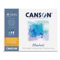CANSON® | Montval® Watercolour Paper — NOT, 32 cm x 41 cm, 40 sheet pad, 200 gsm, 1. pad of 40 sheets — glued on long edge