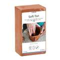 GLOREX | hobby time Soft natural clay — white or terracotta, 2.5 kg / terracotta