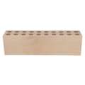 PEBARO | Empty Tool Blocks — light beech, 34.2 x 9.5 x 7 cm, 10 holes