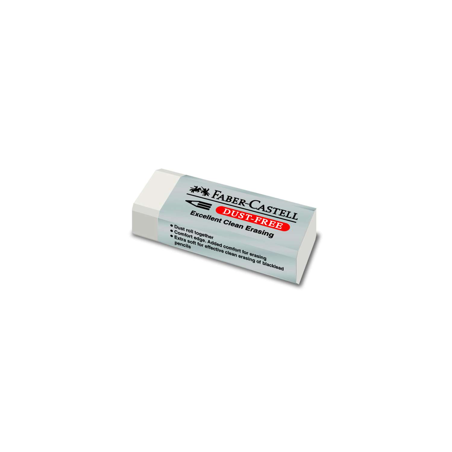 Goma De Borrar Faber-Castell | Sin Polvo Y De Alta Calidad | Tamaño 62 X 22 X 12 Mm | Ideal Para Lápices Y Dibujo