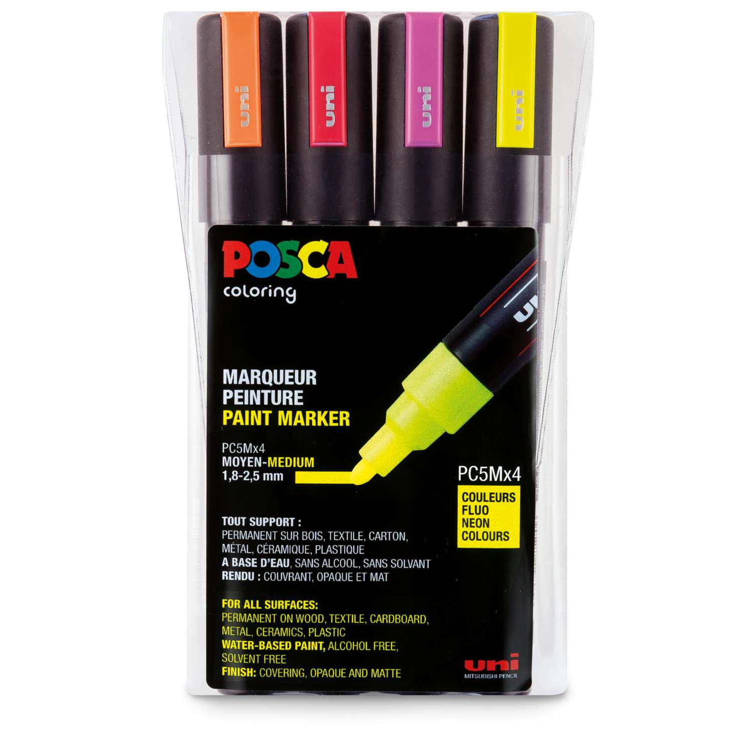 Uni Posca Marker Sets PC-5M Neon, 50,000+ Art Supplies