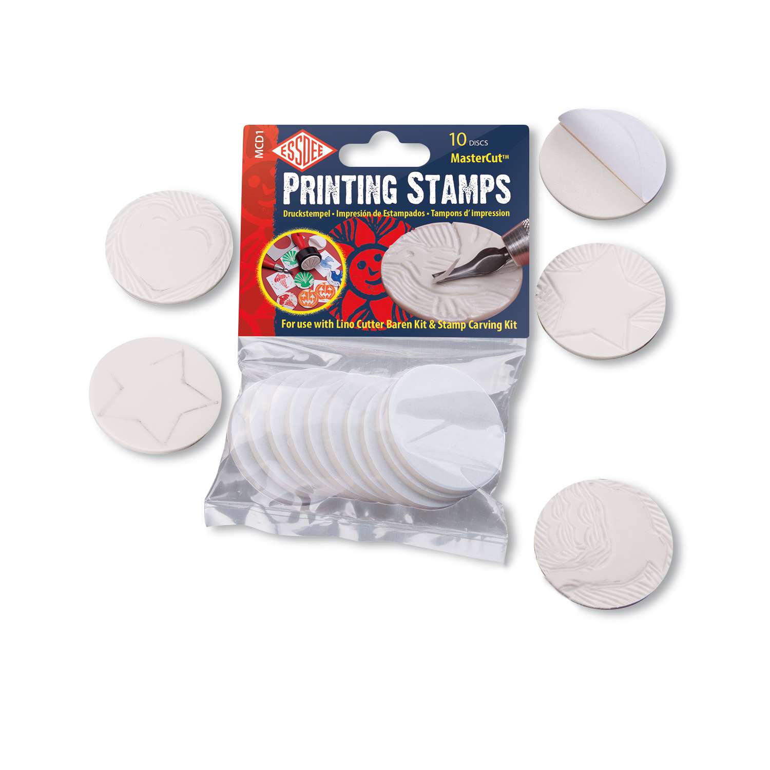 2 x Self-Adhesive MasterCut Printing Stamps 