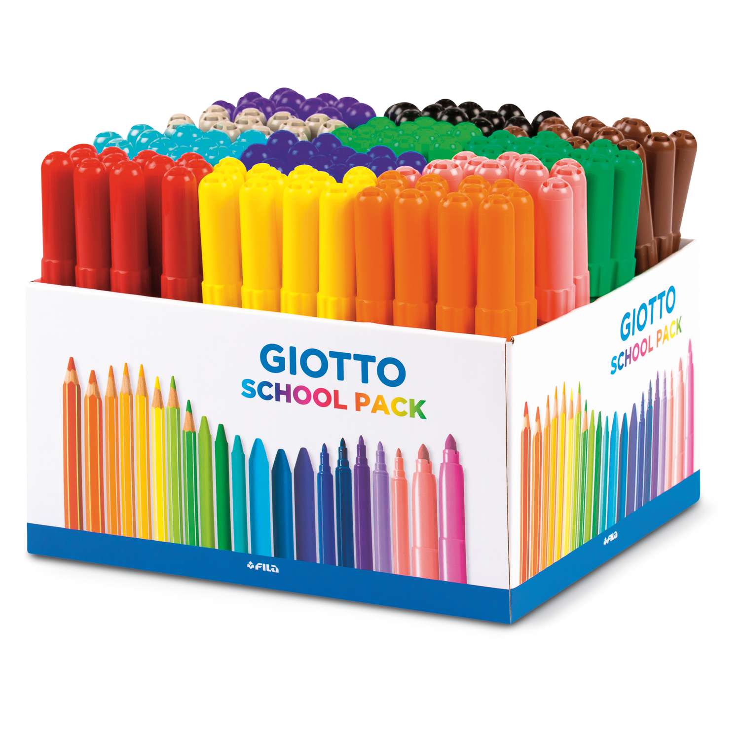 Giotto Turbo Maxi Fibre Pen School Set, 144 Pens