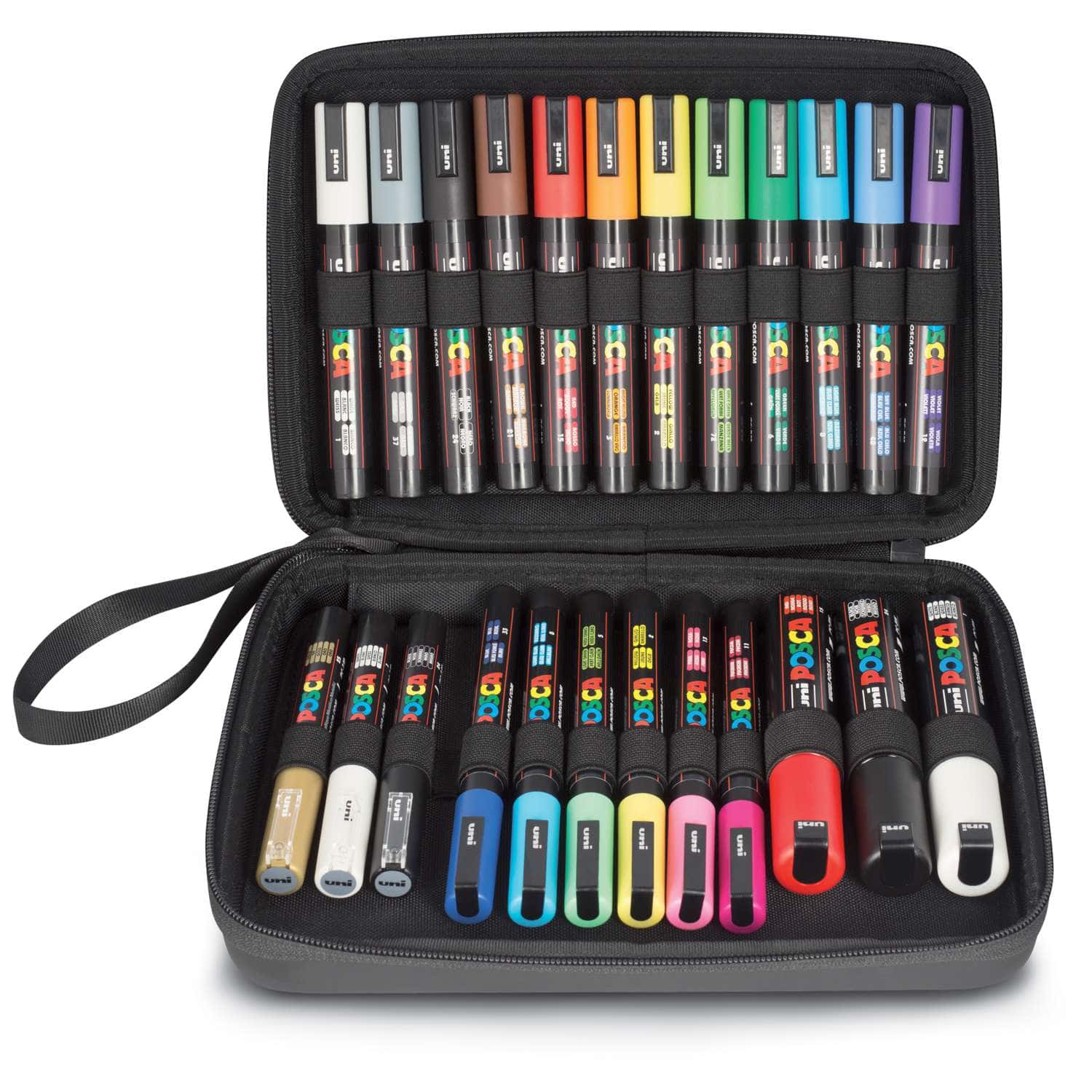 UNI Posca Small or Large Storage Case for Brush Markers Art Pens Stationery  Bag