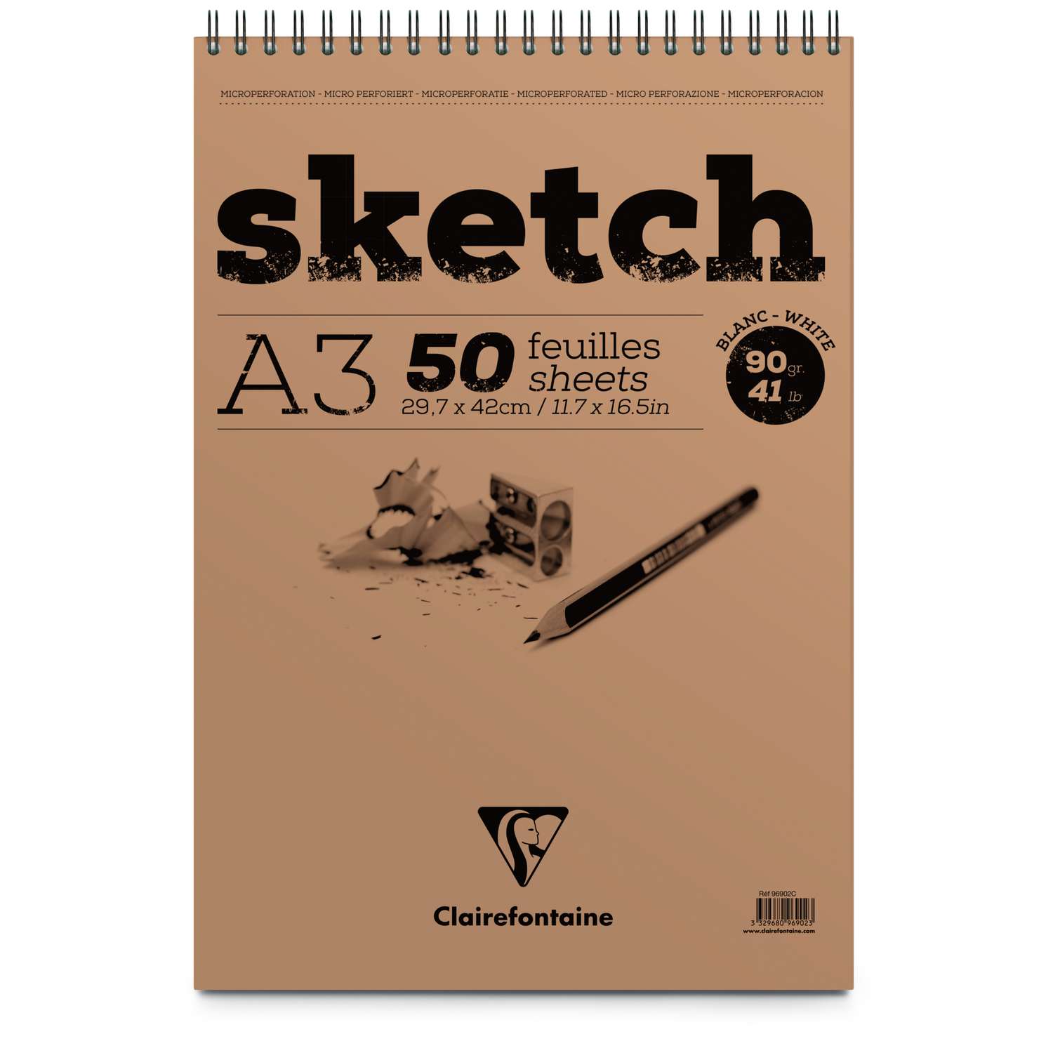 Goldline : Glued Sketch Pad : 95gsm : A3 29.7x42cm