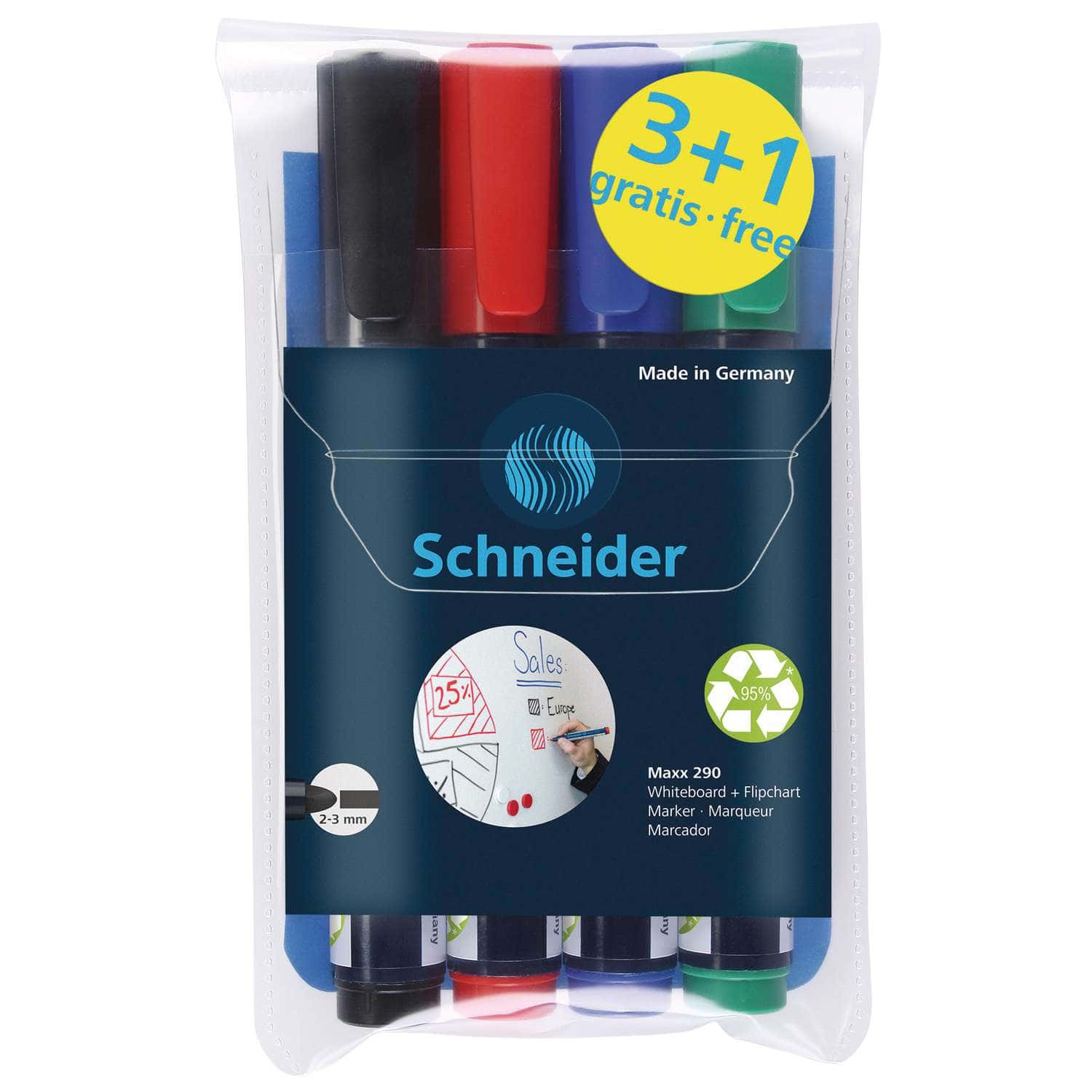 Kneden Rijd weg Uitvoeren Schneider Whiteboard Marker Maxx 290 Set | 50,000+ Art Supplies | Your Art  Superstore