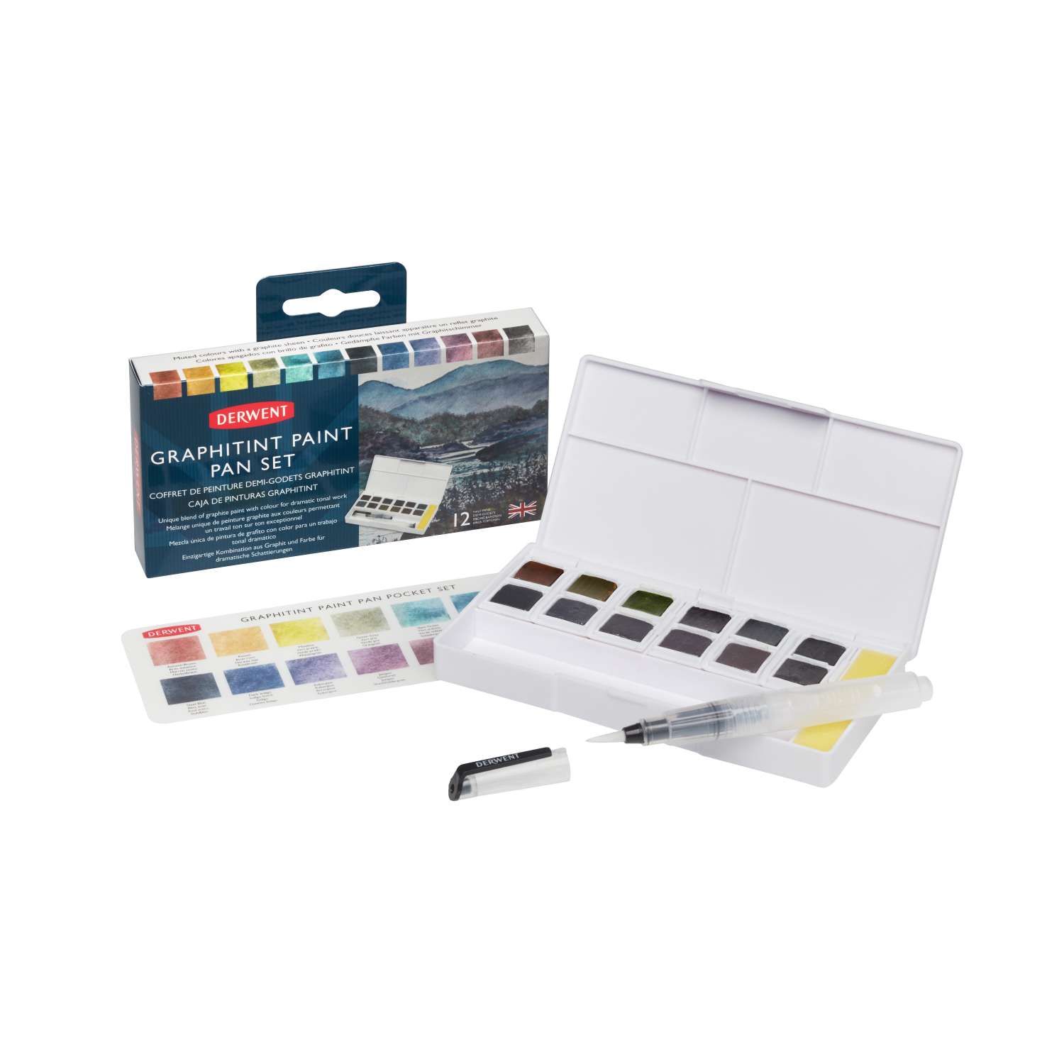 Graphitint Paint Pan Set by Derwent // Unboxing & Swatching 🎨 