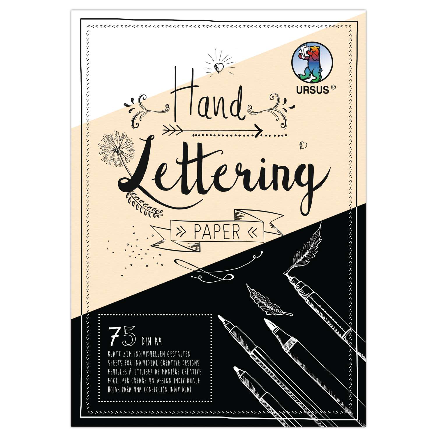 URSUS® | Hand Lettering Paper Pads — 75 coloured sheets | 50,000+ Art ...