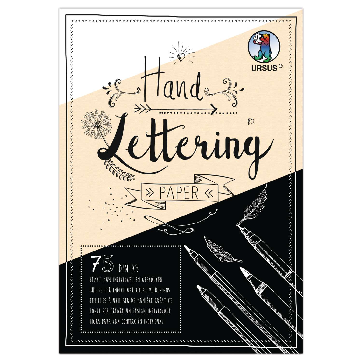 Pads Lettering URSUS® | Hand Lettering Paper Pads — 75 coloured sheets | 50,000+ Art ...