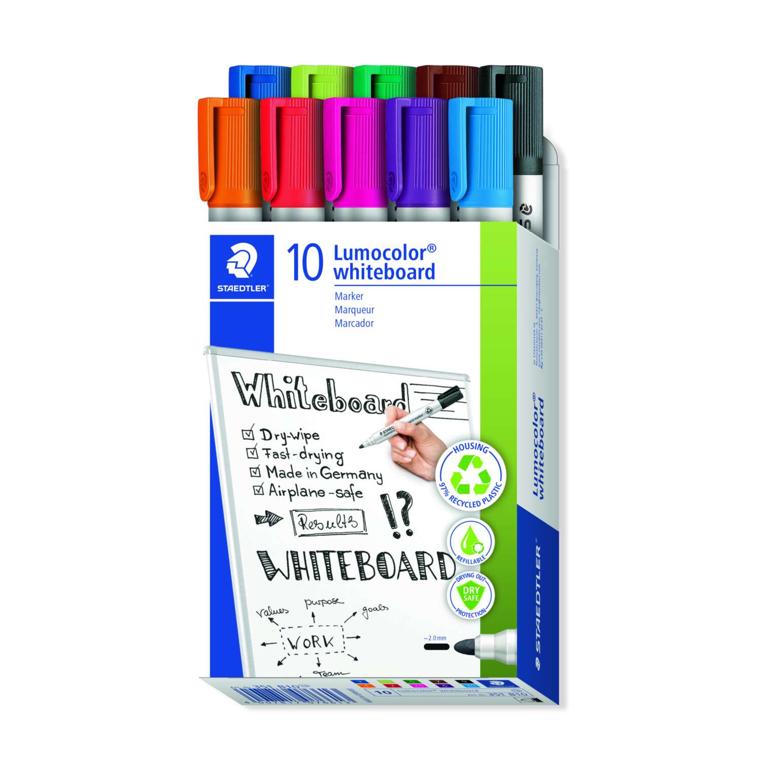 white board lumocolor markers