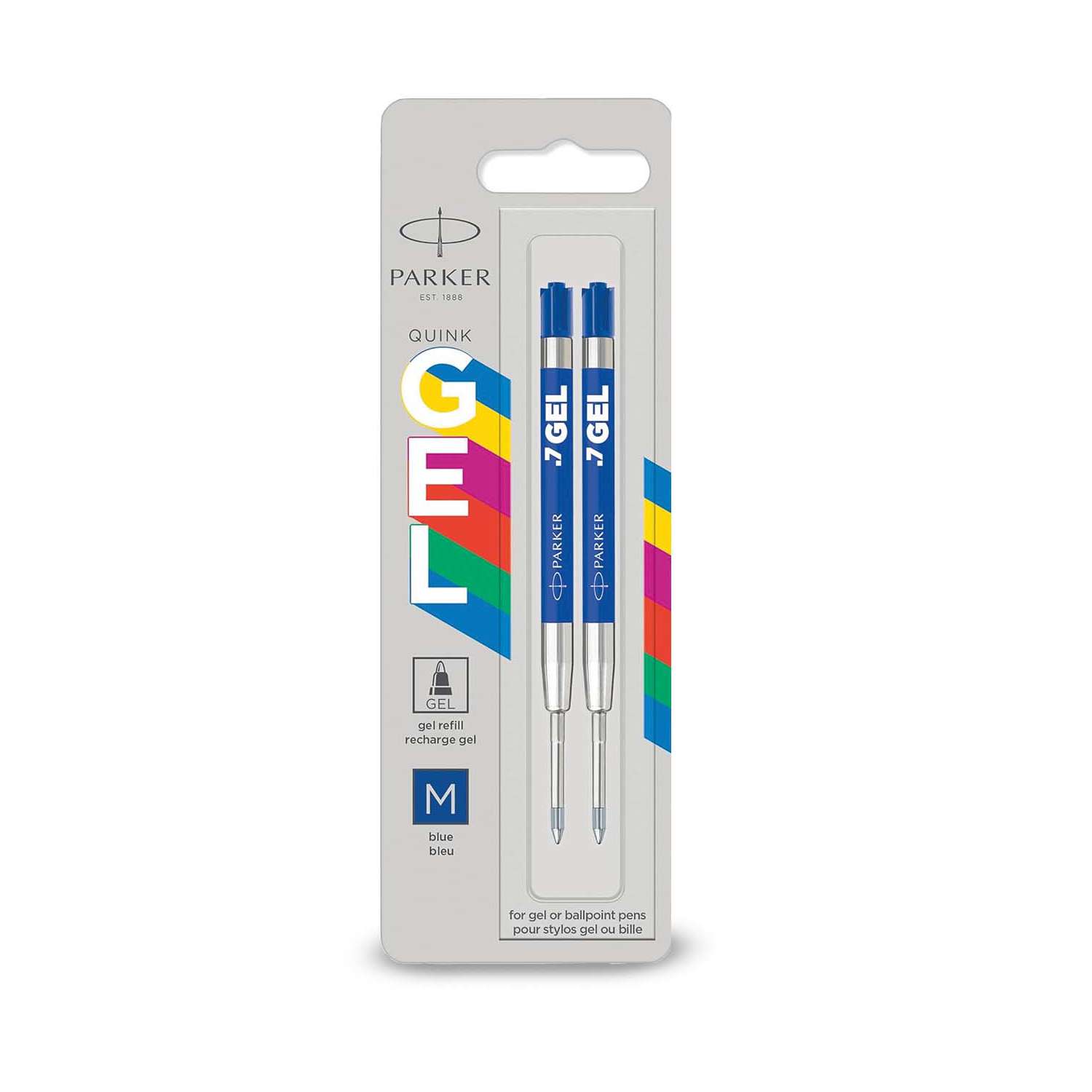 Parker Quinkflow Recharge Stylo-Bille Pointe Fine Bleu - Lot De Recharges De Qualité